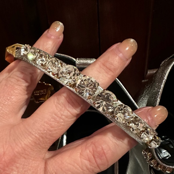 Versace Silver Aevitas Matte leather platforms - Picture 6 of 6